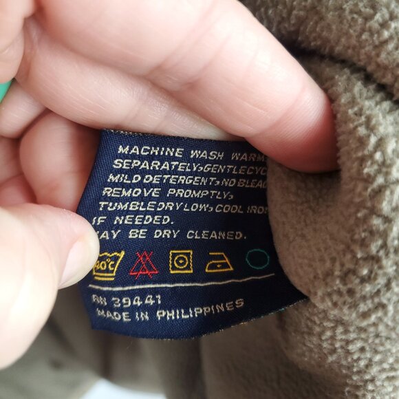 Dockers Tan Khaki Fleece Interior Hooded Lng Slv Zipper Closure Mens Jacket XL - Picture 9 of 16